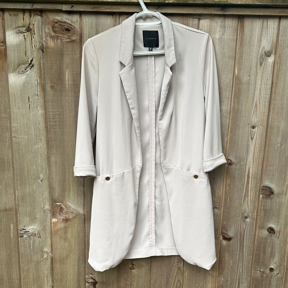 Size XS - M Dynamite Light Beige Long Women's Blazer